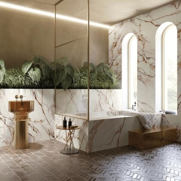 Keramische slab Calacatta Rosa