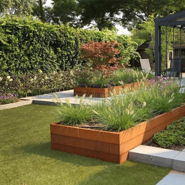 Bloembak Modulair Corten - 28 cm hoog