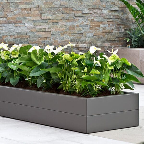 Bloembak Modulair Taupe - 28 cm hoog