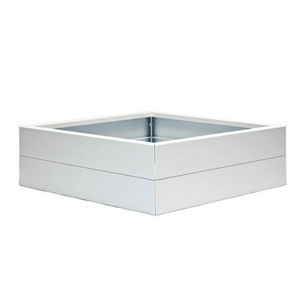 Bloembak Modulair Wit   28 cm hoog