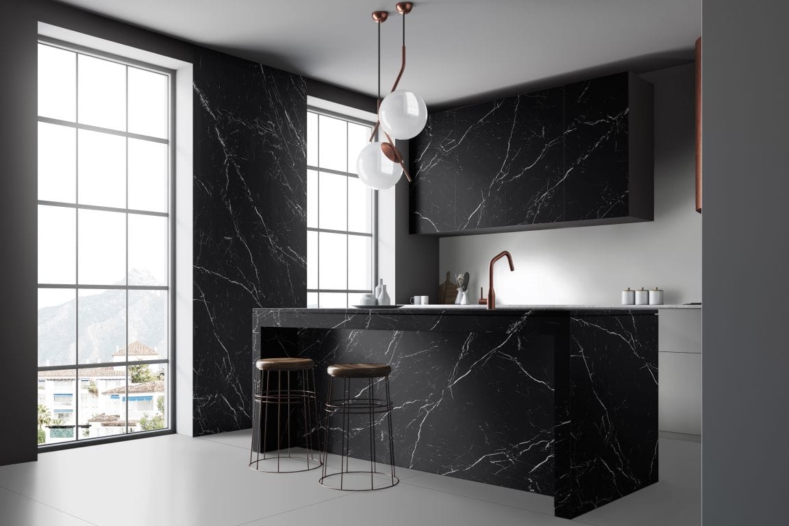 Keramische slab Cannes Nero