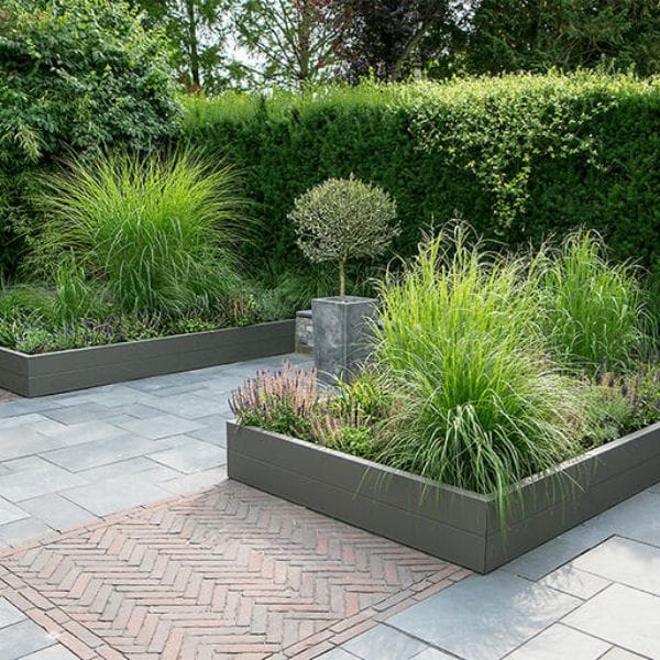Bloembak Modulair Taupe - 42 cm hoog