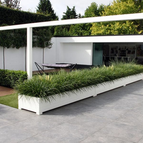 Bloembak Modulair Wit - 42 cm hoog