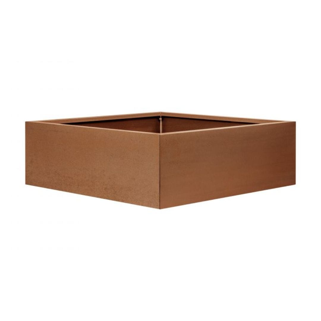 Bloembak Vlak Corten - 40 cm hoog