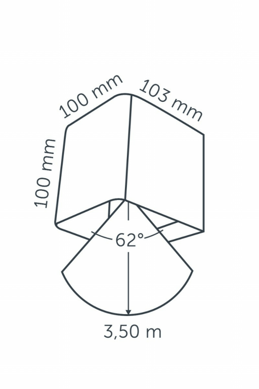 Ace Down 230V - wandlamp - Corten