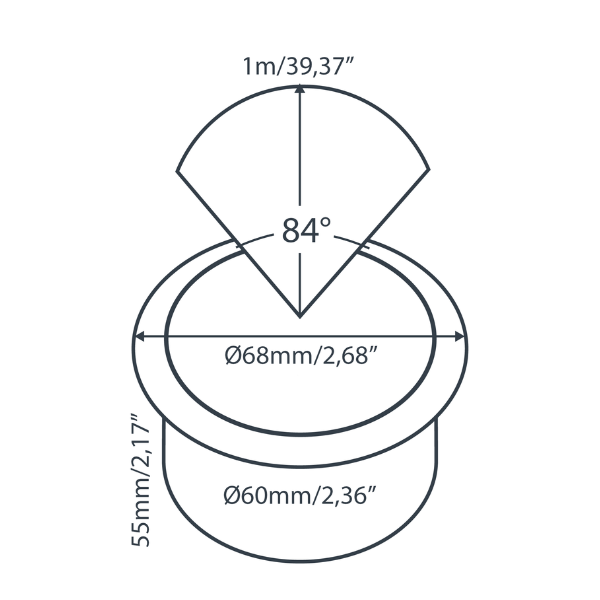 Dot - grondspot Ø 60mm (zonder ring)