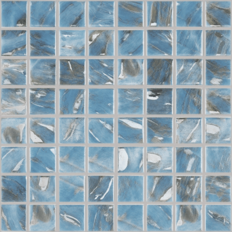 Famoa 10MM Blue decor tegel 3.8x3.8 cm