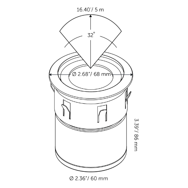Smart Flux Tone - grondspot Ø 60mm (zonder ring)