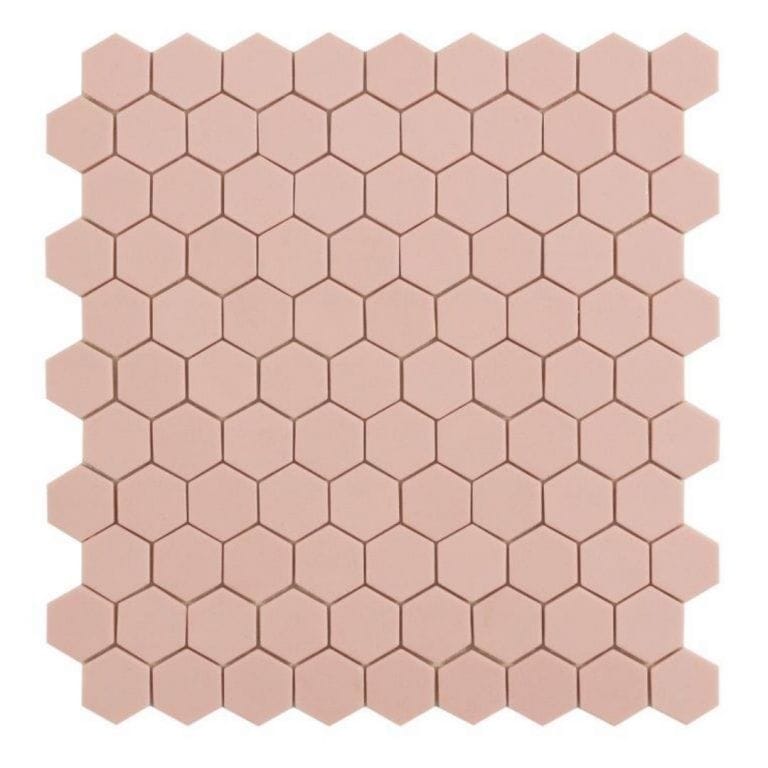 Solaan Hex 10MM Pale Rose decor tegel mat 35x35 cm