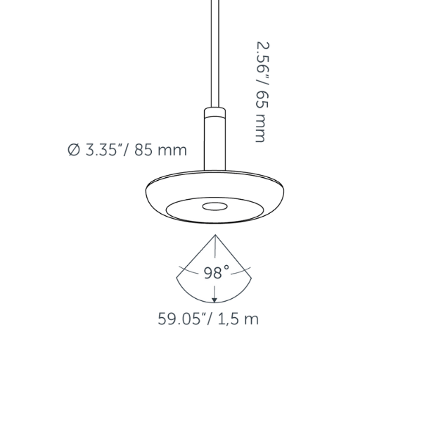 Sway Pendant 230V - plafondlamp - Pearl Grey (zonder base)