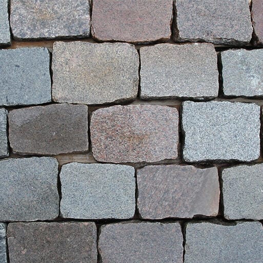 Zweedse granietkeien gebruikt en gezaagd